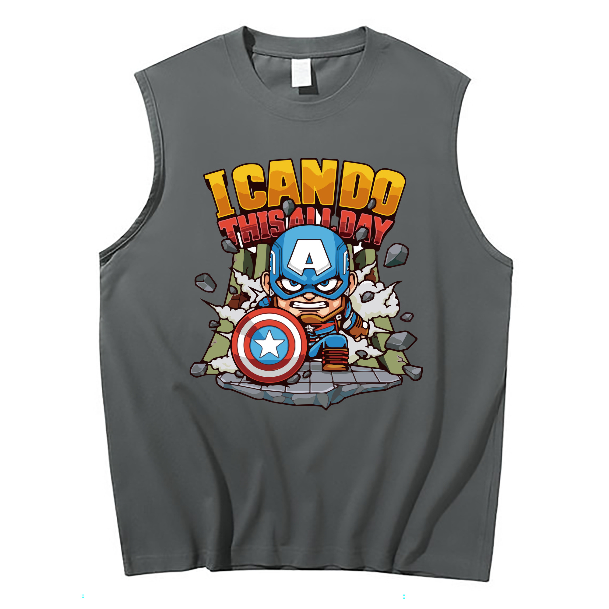（画像用） アベンジャーズ The Avengers コットン100％タンクトップ（フロントプリント）